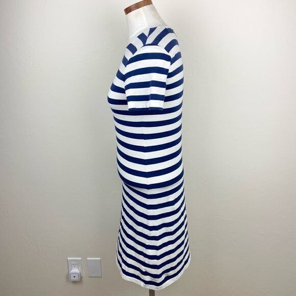 Vineyard Vines Stripe Back-Zip Short Sleeve Shirt Dress - Picture 4 of 6